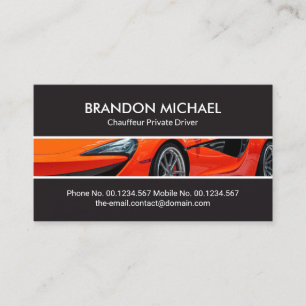 Futuristic Sports Car Detailing Auto Mechanic Business Card