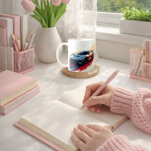 Futuristic Sports Car – Sleek AI-Generated Design  Coffee Mug