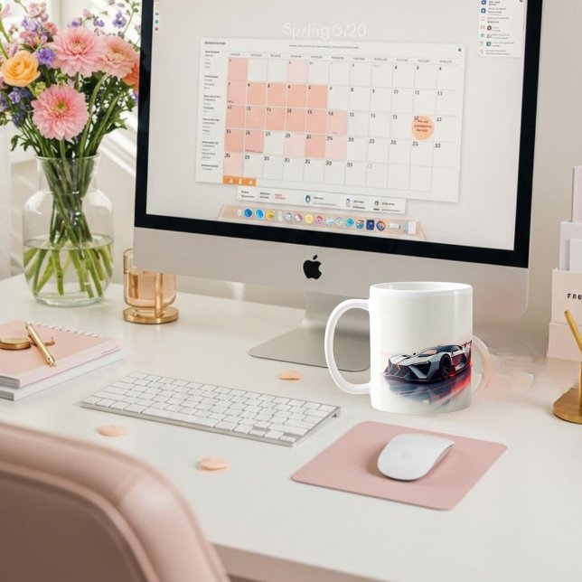 Futuristic Sports Car – Sleek AI-Generated Design  Coffee Mug (Creator Uploaded)