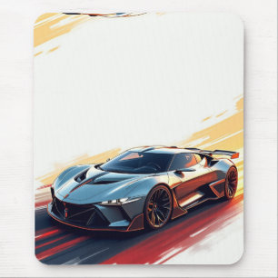 Futuristic Sports Car – Sleek AI-Generated Design Mouse Mat