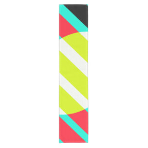 Futuristic sunset short table runner