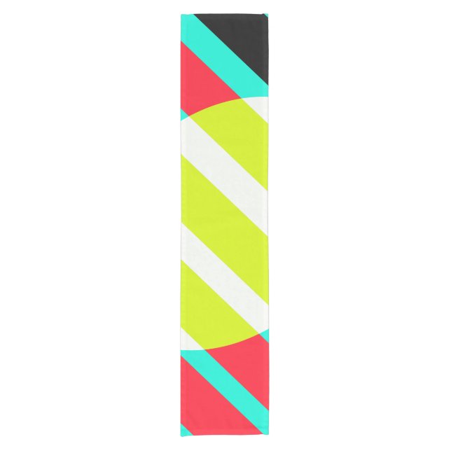 Futuristic sunset short table runner (Front)