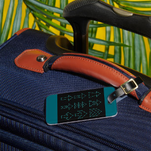 Futuristic Tech Arrow Circuit Design Luggage Tag