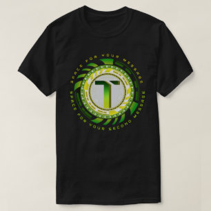 Futuristic Tech Letter T Typography Custom Text T-Shirt