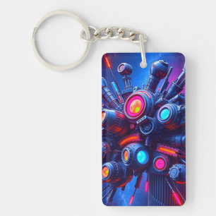 Futuristic Tech Orb Keychain Accessory