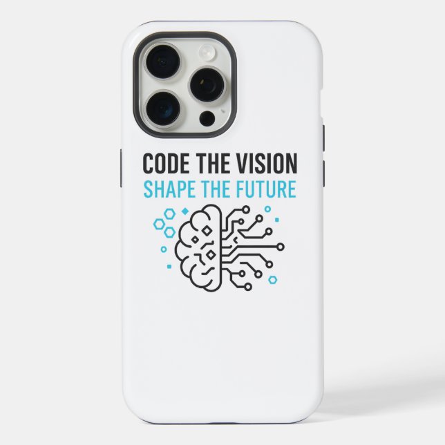 Futuristic Tech Visionary: Abstract Binary Code AI iPhone Case (Back)
