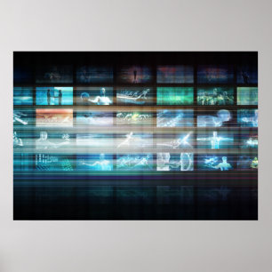 Futuristic Technology with Future Tech Abstract Poster