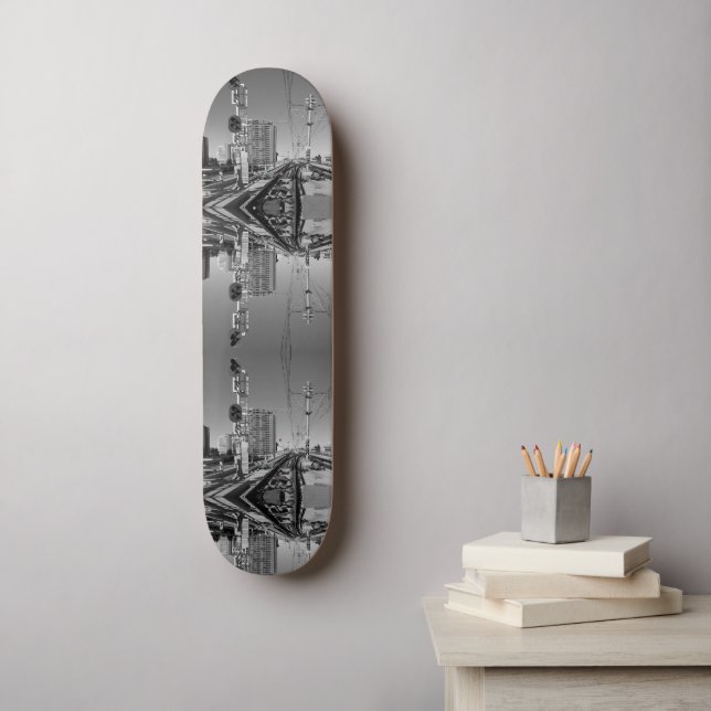 Futuristic Time Bending World Skateboard (Wall Art)