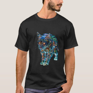 Futuristic Transparent Cat – Shallow Depth  T-Shirt