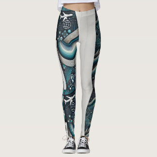 Futuristic Travel Tech Leggings – Global