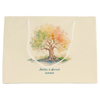 futuristic tree large gift bag
