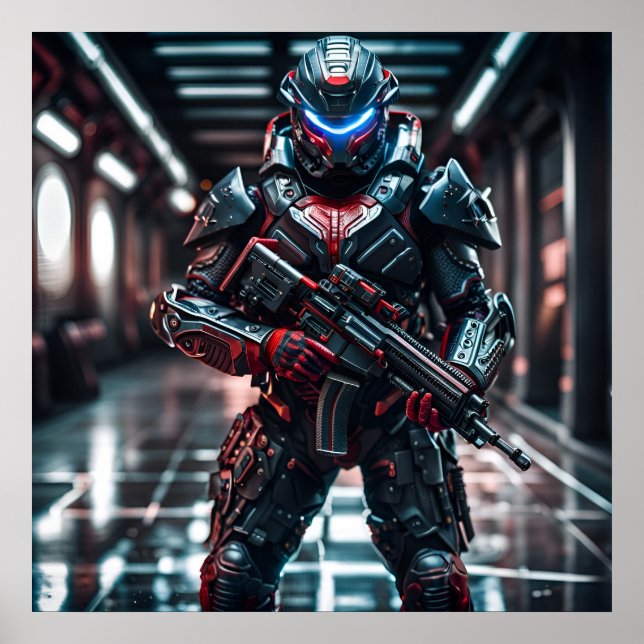 Futuristic Trooper Poster (Front)