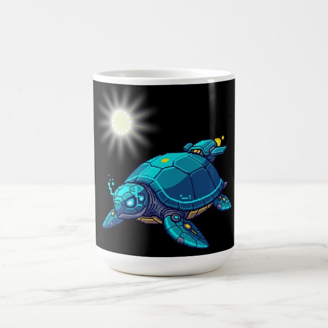 Futuristic Turtle Coffee Mug (Center)