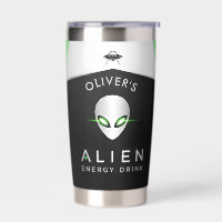 Futuristic UFO & Alien Head