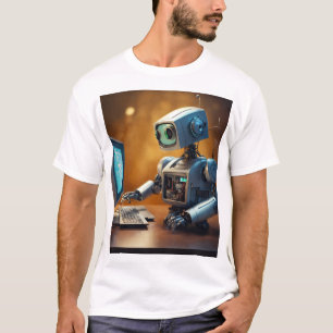 Futuristic Vibes • Robot Design • Tech-Inspired T-Shirt