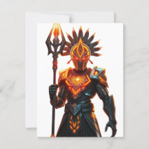 Futuristic Warrior Postcard
