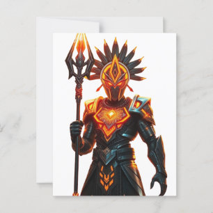 Futuristic Warrior Postcard