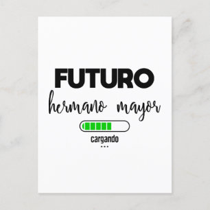 Futuro hermano mayor cargando postcard