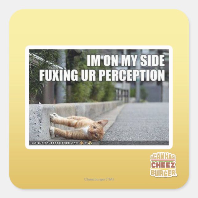 Fuxing Ur Perception Square Sticker (Front)