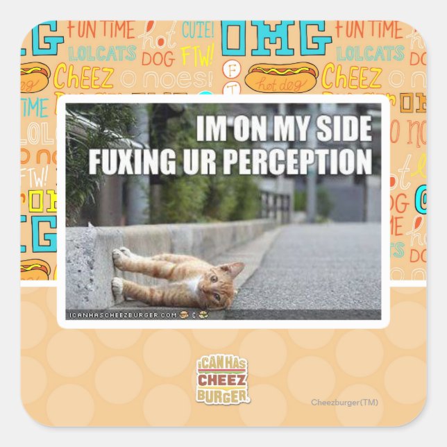 Fuxing Ur Perception Square Sticker (Front)