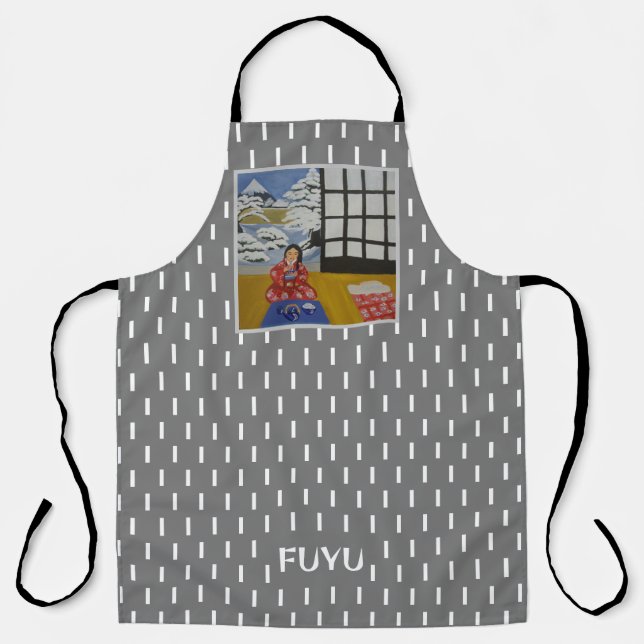 Fuyu Japanese Winter season Art Apron (Front)
