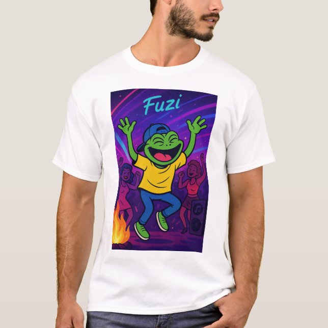 FUZI – Party Time! Dancing Frog Streetwear Shirt (Front)