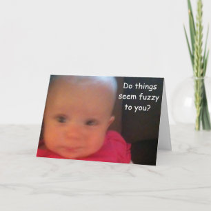 FUZZY 50th BIRTHDAY WISHES Card