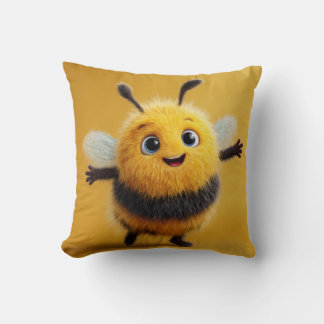 Fuzzy Bee Friend – Cute Pillow