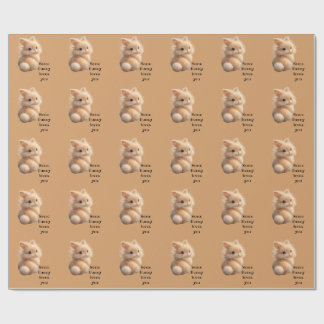 Fuzzy bunny: Some Bunny Loves You Wrapping Paper