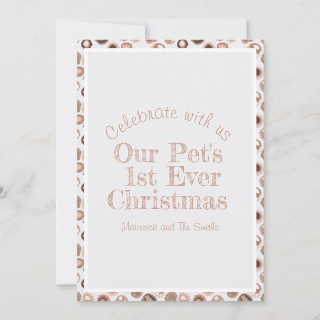 Fuzzy Christmas Invitation Card (Front)