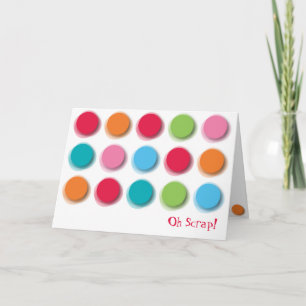 Fuzzy Colour Dots Fun Invitation/ Announcement Car