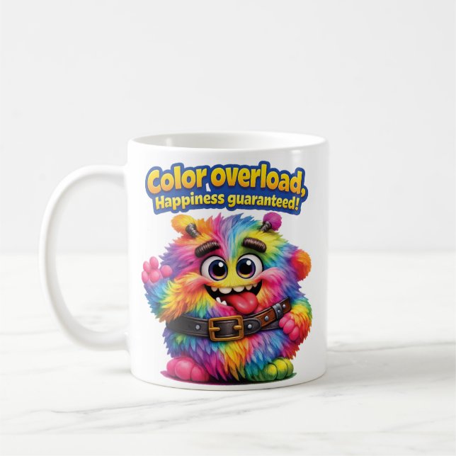 Fuzzy Colourful "Thing" Coffee Mug (Left)