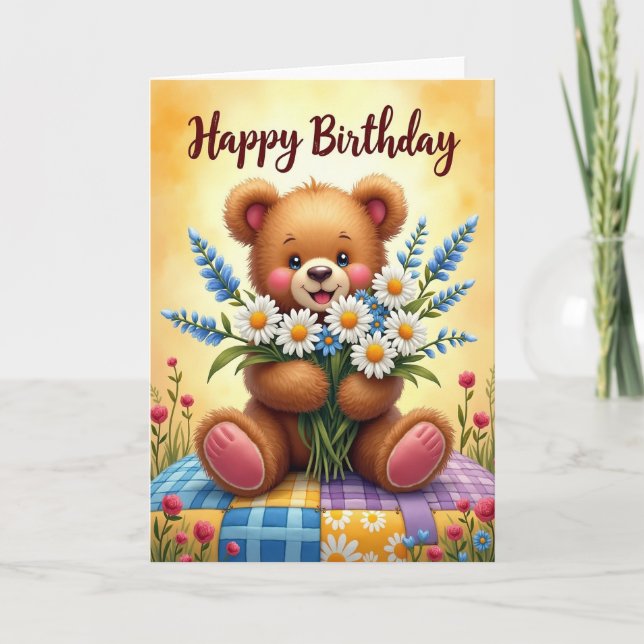 Fuzzy Creature Birthday Card (Front)
