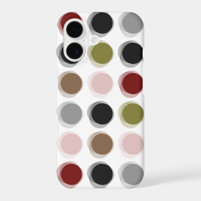 Fuzzy Dots Colourful Neutrals Retro Mod Art Patter (Back)