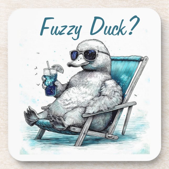 Fuzzy Duck Coaster (Front)