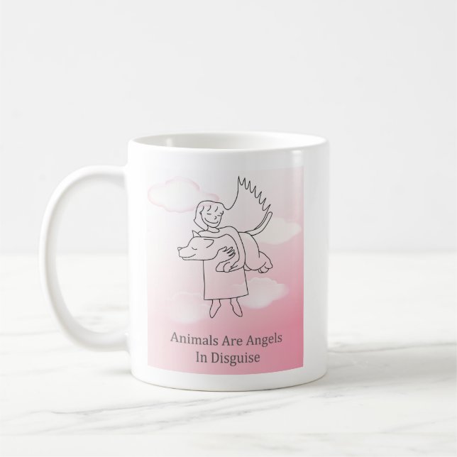 Fuzzy Express® Angel Dog Coffee Mug (Left)