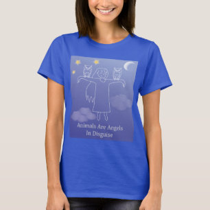 Fuzzy Express® Angel Owl Blue T-Shirt