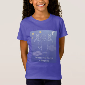 Fuzzy Express® Angel Owl Kid Purple T-Shirt