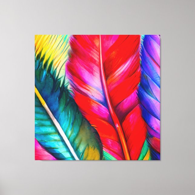Fuzzy Feathers Canvas Print (Front)
