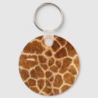 Fuzzy Giraffe Fur Pattern Key Ring