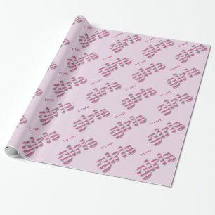fuzzy girls wrapping paper