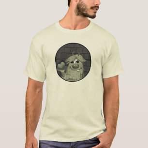 Fuzzy Green Monster with Heart T-Shirt