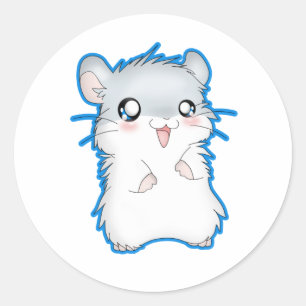 Fuzzy Hamster Classic Round Sticker