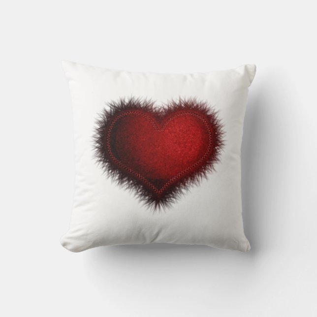 FUZZY HEART  PILLOW (Front)
