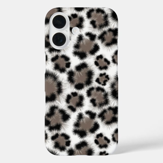 Fuzzy Leopard Print – Wild Chic Phone Case (Back)