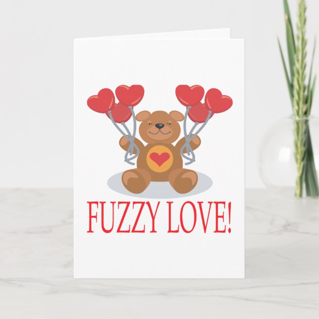 Fuzzy Love Holiday Card (Front)