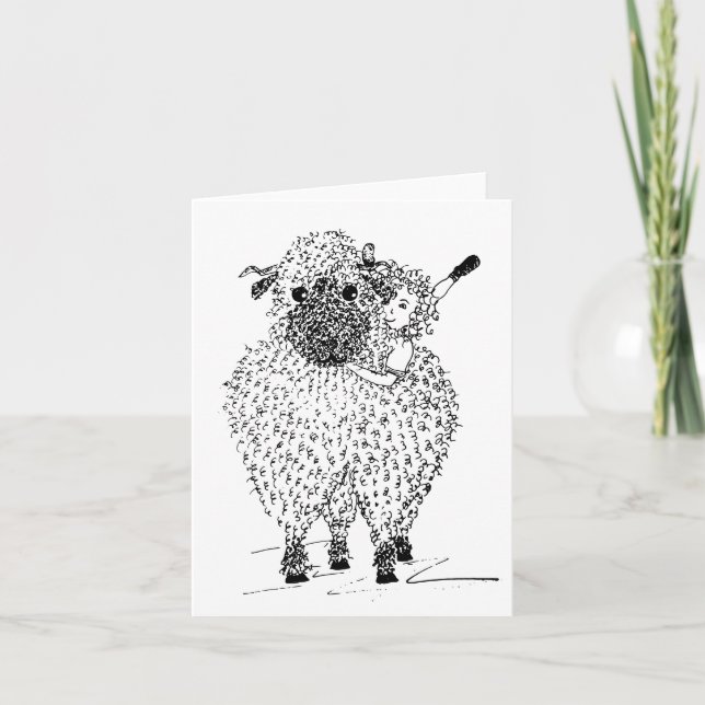 Fuzzy Sheep Snuggle Buddy - Card (Front)