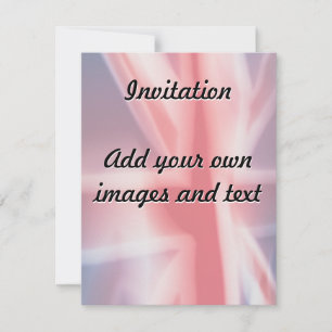 Fuzzy Union Jack Invitation