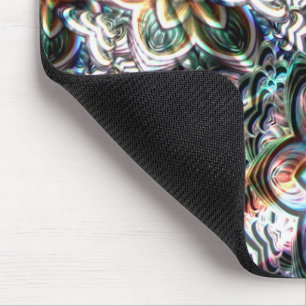 Fuzzy virtual flowery in coloured gradient strokes mouse mat
