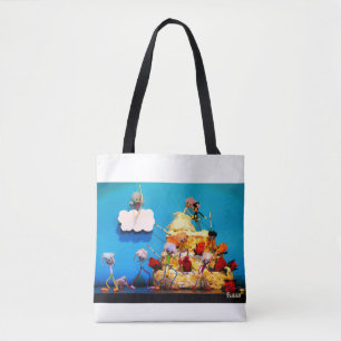 Fuzzy wedding with cupid who takes care of love. tote bag